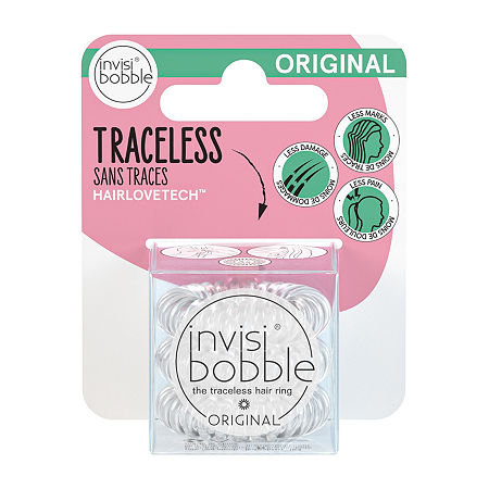 Invisibobble Original Crystal Clear Hair Ties, One Size, Crystal Clear