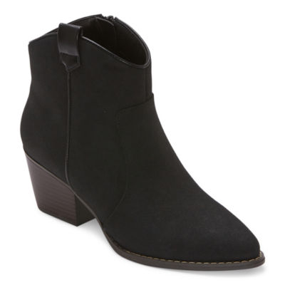 a.n.a Womens Delno Stacked Heel Booties JCPenney