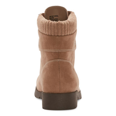 St. John's Bay Womens Yumma Stacked Heel Lace Up Boots