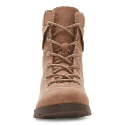 St. John's Bay Womens Yumma Stacked Heel Lace Up Boots