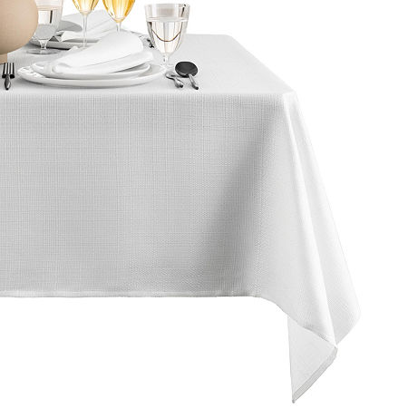 Elrene Home Fashions Water & Stain Resistant Laurel Tablecloth, One Size, White