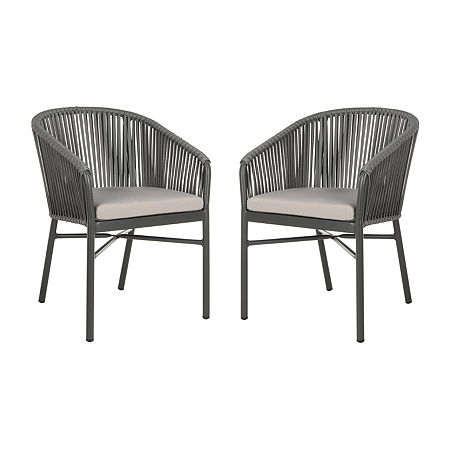 Matteo 2 Pack Patio Accent Chair, One Size, Gray