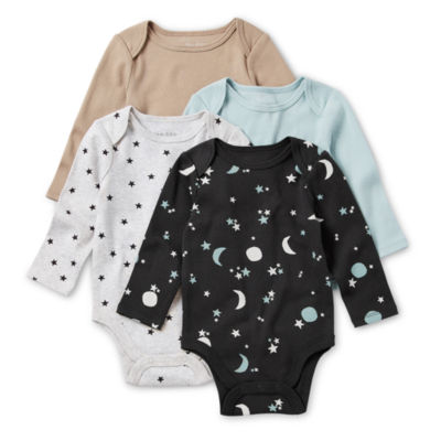 Okie Dokie Baby Unisex 4-pc. Crew Neck Long Sleeve Bodysuit