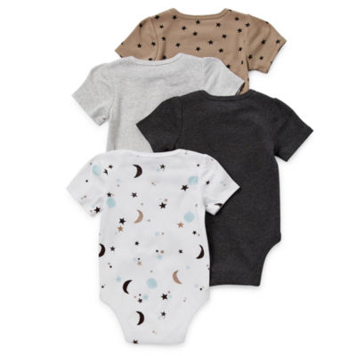 Okie Dokie Baby Unisex 4-pc. Crew Neck Short Sleeve Bodysuit