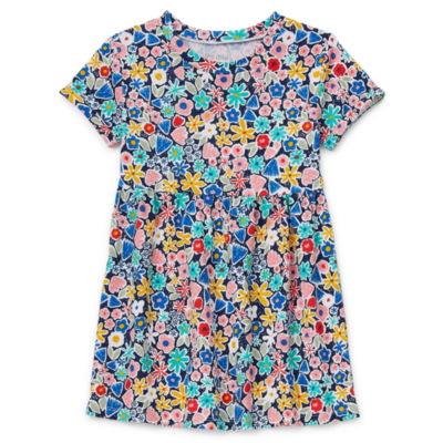 Okie Dokie Toddler & Little Girls Short Sleeve ALine Dress JCPenney