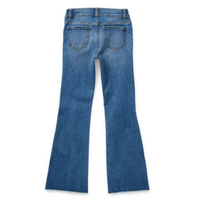 Thereabouts Little & Big Girls Flare Leg Jean, Color: Blue Dream Patched -  JCPenney