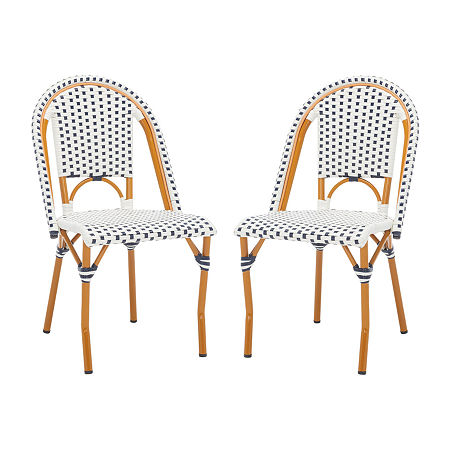 California 2 Pack Patio Accent Chair, One Size, White