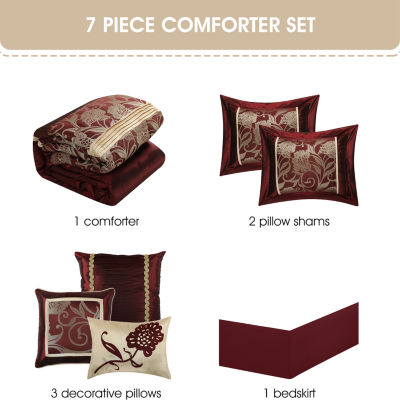 Stratford Park Katelin 7-pc. Floral Lightweight Comforter Set