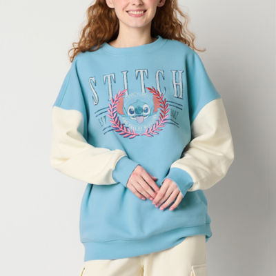 Juniors Stitch 626 Established 2002 Varsity Oversized Womens Crew Neck Long Sleeve Sweatshirt