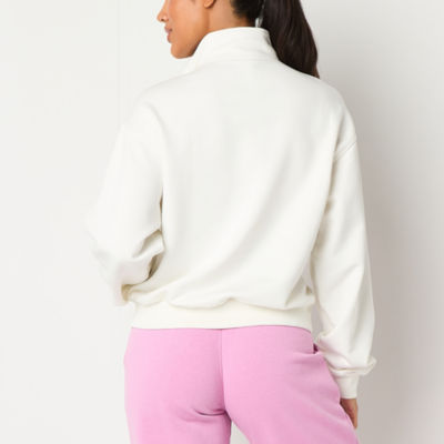 Reebok Womens Long Sleeve Quarter-Zip Pullover