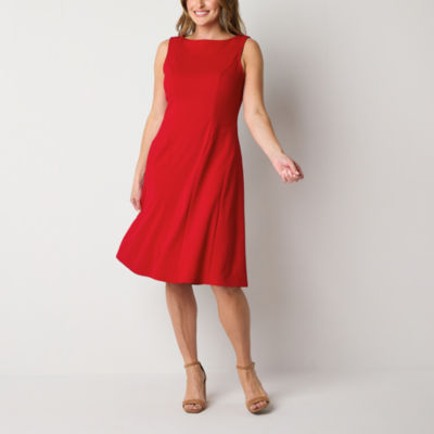 Liz Claiborne Sleeveless Midi A-Line Dress