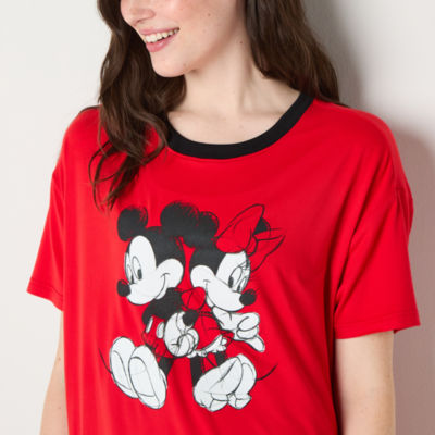 Disney Mjc Womens Mickey Mouse Juniors Short Sleeve Round Neck Nightshirt