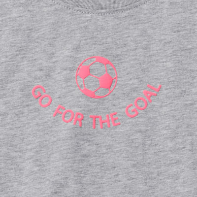 Xersion Little & Big Girls Crew Neck Short Sleeve Graphic T-Shirt