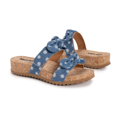 Muk Luks Posie Womens Footbed Sandals