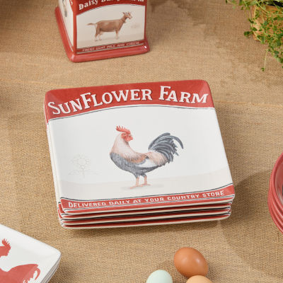Certified International Vintage Farm 4-pc. Ceramic Dinner Plate