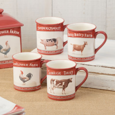 Certified International Vintage Farm 4-pc. Coffee Mug