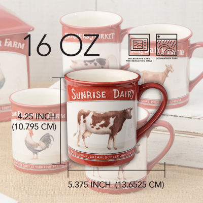 Certified International Vintage Farm 4-pc. Coffee Mug