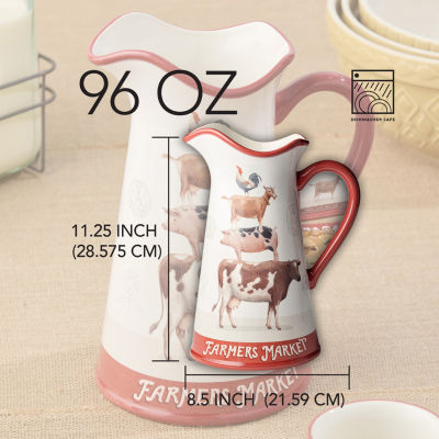 Certified International Vintage Farm Serving Pitcher