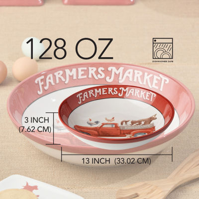 Certified International Vintage Farm Ceramic Serving Bowl