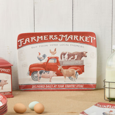 Certified International Vintage Farm Ceramic Serving Platter