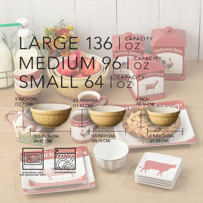 Certified International Vintage Farm 3-pc. Mixing Bowl Set