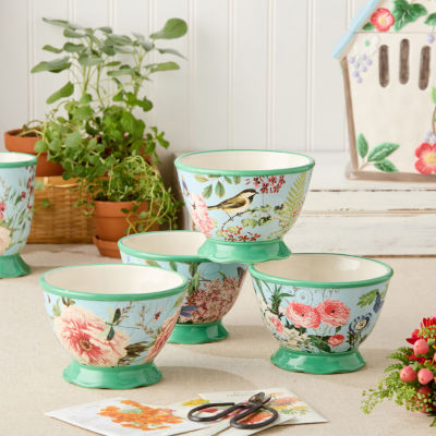 Certified International Flora 4-pc. Ceramic Ice Cream Bowl