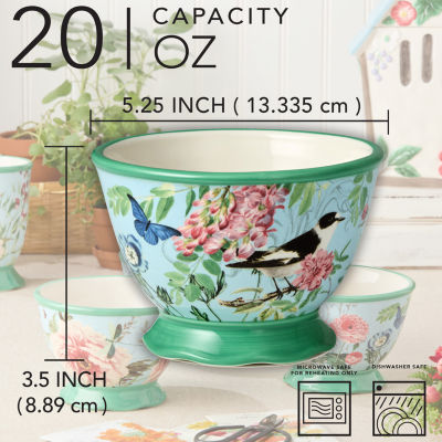 Certified International Flora 4-pc. Ceramic Ice Cream Bowl