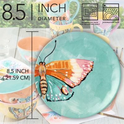 Certified International Butterflies 4-pc. Ceramic Salad Plate