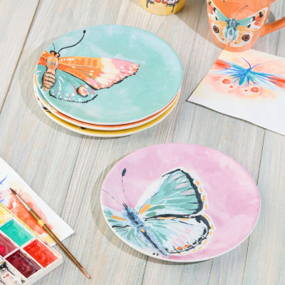 Certified International Butterflies 4-pc. Ceramic Salad Plate