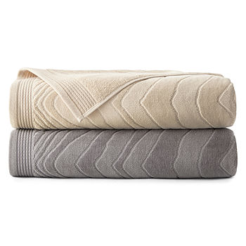 Liz Claiborne Bath Towel Signature Plush 30”x56” Fade Resistant Super Soft  Gray