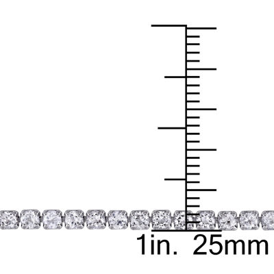 Womens Genuine White Topaz Sterling Silver Bolo Bracelet