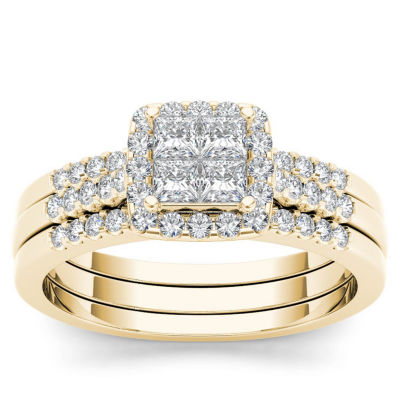 Womens 1/6 CT. T.W. Natural White Diamond 10K Gold Engagement Ring