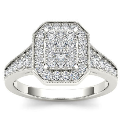 Womens 5/8 CT. T.W. Natural White Diamond 10K Gold Engagement Ring