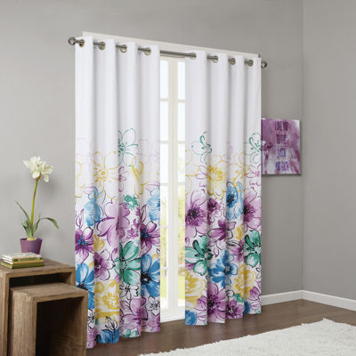 Intelligent Design Ashley 50"W X 84"L Total Grommet Top 100% Blackout Single Curtain Panel