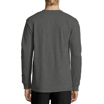 Hanes Mens Crew Neck Long Sleeve Active T-Shirt