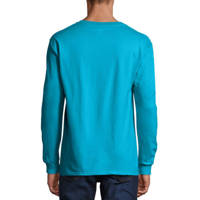 Hanes Beefy Mens Crew Neck Long Sleeve T-Shirt