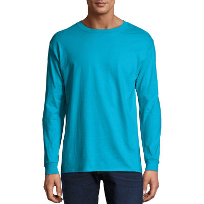 Hanes Beefy Mens Crew Neck Long Sleeve T-Shirt