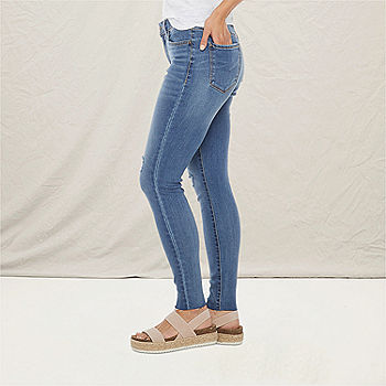 a.n.a Womens Mid Rise Ripped Jegging - JCPenney