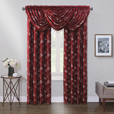 Max Blackout Mystique Embroidery Rod Pocket Valance