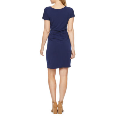 robbie bee short sleeve sheath dress