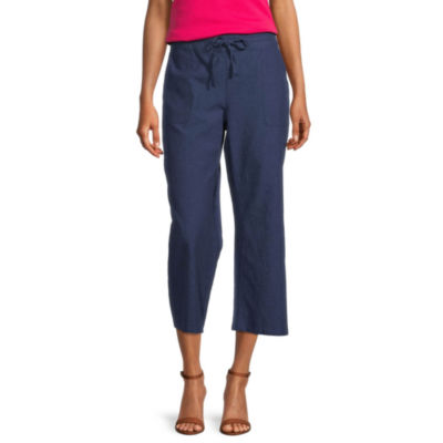 Liz Claiborne Linen Cropped Pants JCPenney