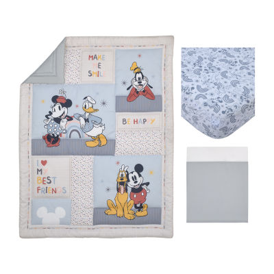 Disney Collection 3pc. Mickey Mouse Crib Bedding Set, Color Blue