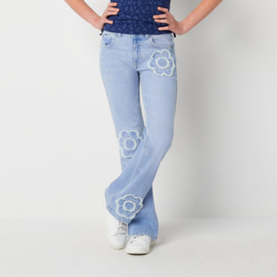 Girls Mid Rise Flare Jeans