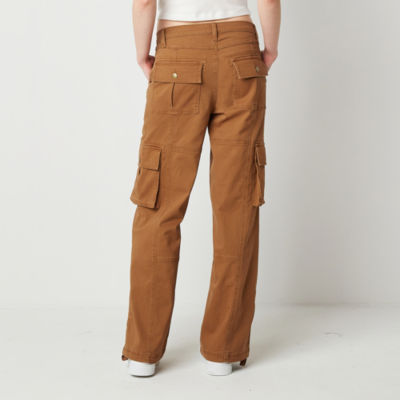 Arizona Womens Low Rise Straight Cargo Pant-Juniors