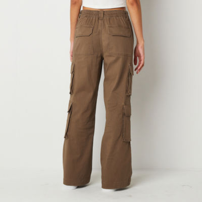 Arizona Womens Low Rise Straight Cargo Pant-Juniors