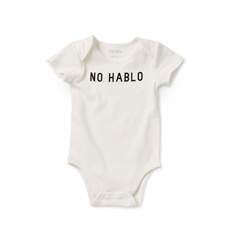 Okie Dokie Baby Unisex Round Neck Short Sleeve Bodysuit, 9 Months, White