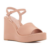 Olivia Miller Womens Magnetic Wedge Sandals