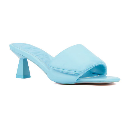 Olivia Miller Womens Allure Heeled Sandals, 7 Medium, Blue