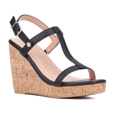 New York & Company Womens Aimee Wedge Sandals