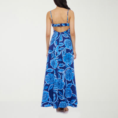 Premier Amour Womens Sleeveless Floral Maxi Dress
